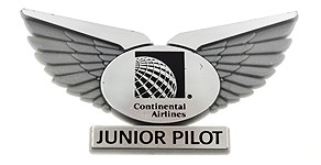 Continental Airlines Junior Pilot Wings