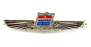 United Airlines Junior Stewardess Wings