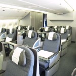 Continental's new BusinessFirst cabin aboard the 777