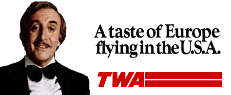 A taste of Europe flying in the U.S.A. TWA.